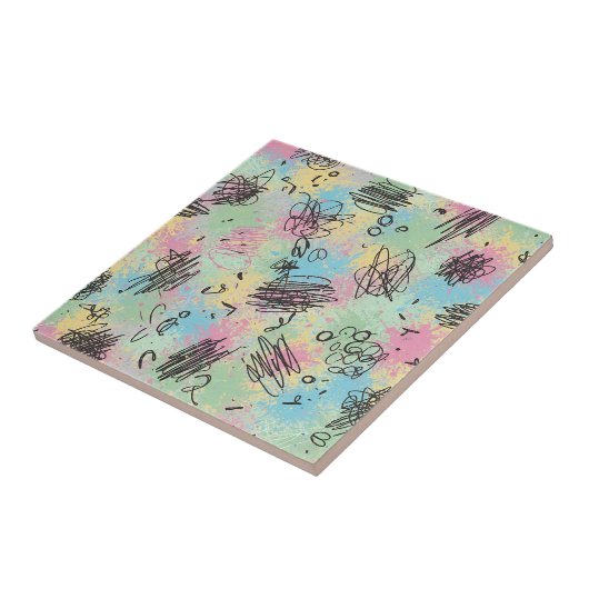 Colorful Urban Graffiti Pattern (4) タイル (側面)