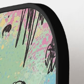 Colorful Urban Graffiti Pattern (4) ピックルボールラケット (左詳細)