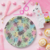 Colorful Urban Graffiti Pattern (4) ペーパープレート (パーティー)