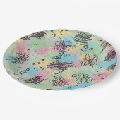 Colorful Urban Graffiti Pattern (4) ペーパープレート (アングル)