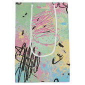 Colorful Urban Graffiti Pattern (4) ミディアムペーパーバッグ (裏面)