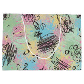 Colorful Urban Graffiti Pattern (4) ラージペーパーバッグ (裏面)