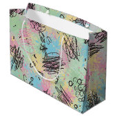 Colorful Urban Graffiti Pattern (4) ラージペーパーバッグ (裏面アングル)