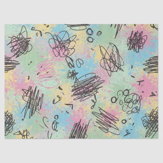 Colorful Urban Graffiti Pattern (4) 薄葉紙 (正面)