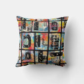 Colorful Urban Graffiti Pattern (5) クッション (裏面)