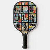 Colorful Urban Graffiti Pattern (5) ピックルボールラケット (裏面)