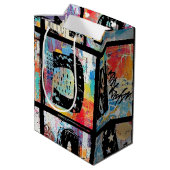 Colorful Urban Graffiti Pattern (5) ミディアムペーパーバッグ (裏面アングル)