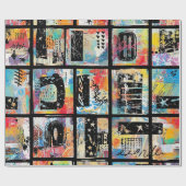 Colorful Urban Graffiti Pattern (5) ラッピングペーパー (フラット)