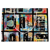 Colorful Urban Graffiti Pattern (5) ラージペーパーバッグ (正面)