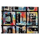 Colorful Urban Graffiti Pattern (5) ラージペーパーバッグ (裏面)