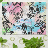 Colorful Urban Graffiti Pattern (6) キッチンタオル (折り畳み)