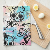 Colorful Urban Graffiti Pattern (6) キッチンタオル (四つ折り)