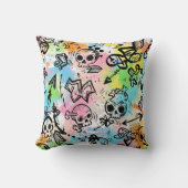 Colorful Urban Graffiti Pattern (6) クッション (正面)