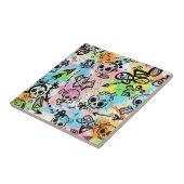 Colorful Urban Graffiti Pattern (6) タイル (側面)