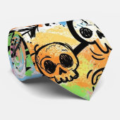 Colorful Urban Graffiti Pattern (6) ネクタイ (ロール)