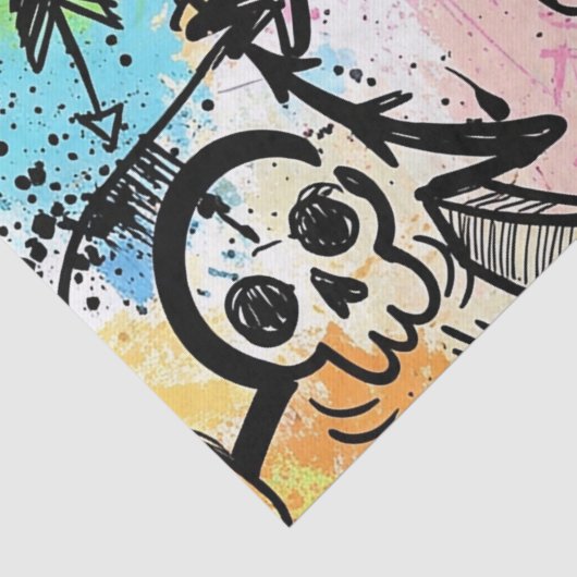 Colorful Urban Graffiti Pattern (6) 薄葉紙 (詳細)