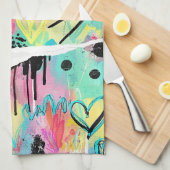 Colorful Urban Graffiti Pattern (7) キッチンタオル (四つ折り)