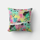 Colorful Urban Graffiti Pattern (7) クッション (正面)