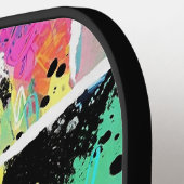 Colorful Urban Graffiti Pattern (7) ピックルボールラケット (左詳細)