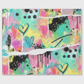 Colorful Urban Graffiti Pattern (7) ラッピングペーパー (フラット)