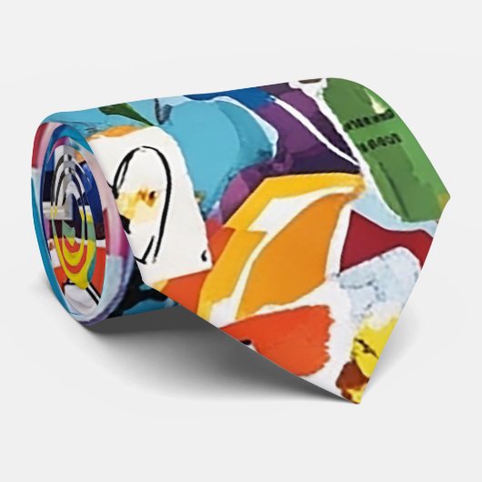 Colorful Urban Graffiti Pattern (8) ネクタイ (ロール)