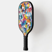 Colorful Urban Graffiti Pattern (8) ピックルボールラケット (左)