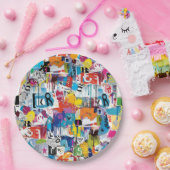 Colorful Urban Graffiti Pattern (8) ペーパープレート (パーティー)