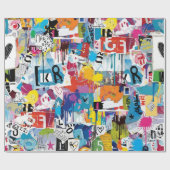 Colorful Urban Graffiti Pattern (8) ラッピングペーパー (フラット)