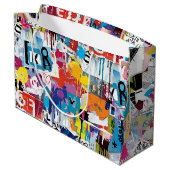 Colorful Urban Graffiti Pattern (8) ラージペーパーバッグ (裏面アングル)