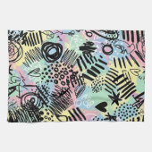 Colorful Urban Graffiti Pattern (9) キッチンタオル (横)