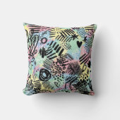 Colorful Urban Graffiti Pattern (9) クッション (正面)