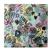 Colorful Urban Graffiti Pattern (9) タイル (正面)
