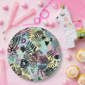 Colorful Urban Graffiti Pattern (9) ペーパープレート (パーティー)