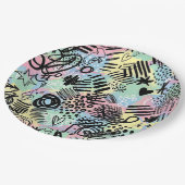 Colorful Urban Graffiti Pattern (9) ペーパープレート (アングル)