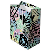 Colorful Urban Graffiti Pattern (9) ミディアムペーパーバッグ (裏面アングル)