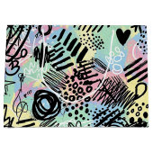 Colorful Urban Graffiti Pattern (9) ラージペーパーバッグ (正面)