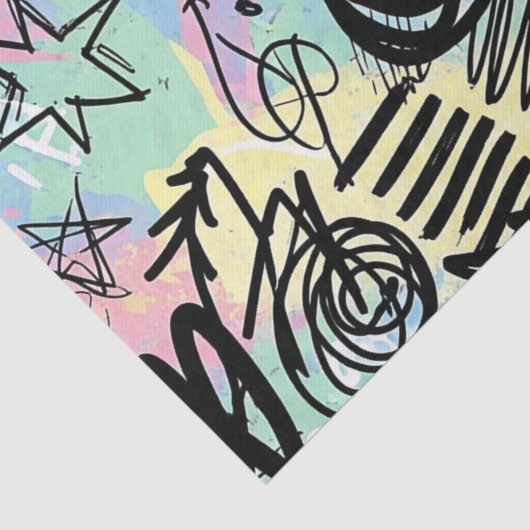 Colorful Urban Graffiti Pattern (9) 薄葉紙 (詳細)