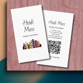 Colorful Urban Modern Design Consultant QR code  名刺