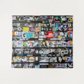 Colorful Urban Stickers  タペストリー (正面(横))