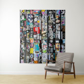 Colorful Urban Stickers  タペストリー (インサイチュ)