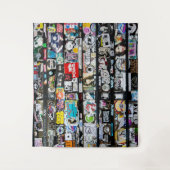 Colorful Urban Stickers  タペストリー (正面)