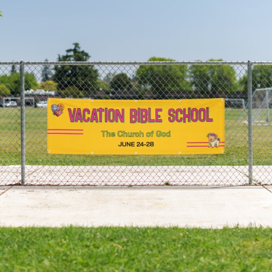 Colorful Vacation Bible School Church Banner 横断幕 (インサイチュ)