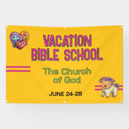 Colorful Vacation Bible School Church Banner 横断幕