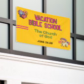 Colorful Vacation Bible School Church Banner 横断幕 (ビルの外側)