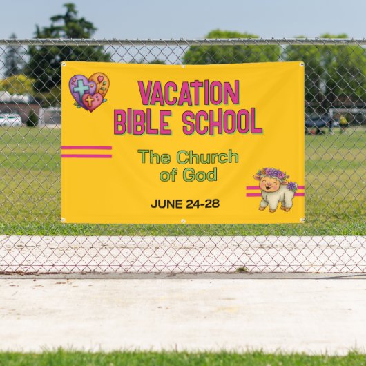 Colorful Vacation Bible School Church Banner 横断幕 (インサイチュ)