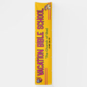 Colorful Vacation Bible School Church Banner 横断幕 (縦)