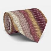 Colorful Valentine Gifts For Men Crocodile Print  ネクタイ (ロール)