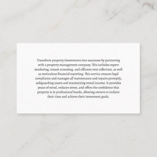 Colorful Variation of Houses 名刺 (裏面)