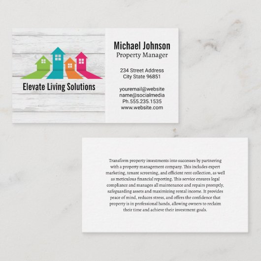 Colorful Variation of Houses 名刺 (正面/裏面)