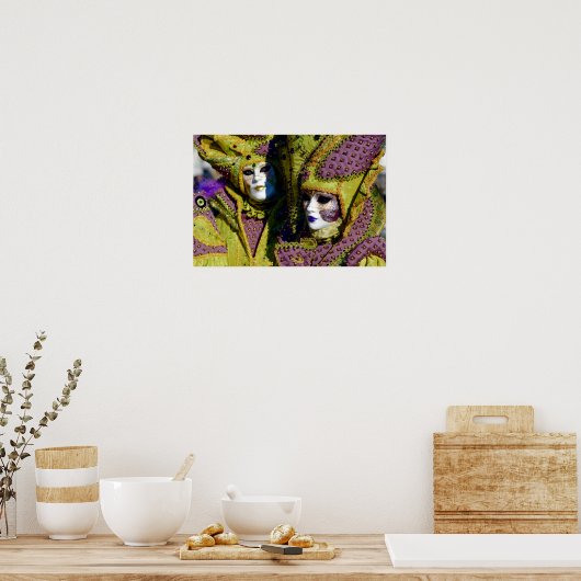 Colorful Venetian Couple ポスター (キッチン)